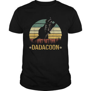 Beautiful Dadacoon Raccoon Fathers Day 2020 Sunset Shirt